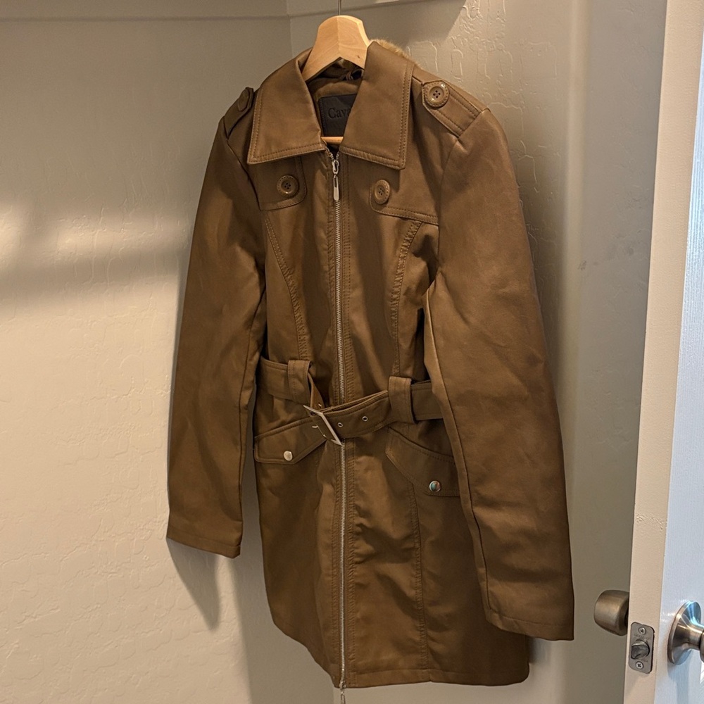 Brown Belted Trench Coat